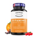 Thomas 'all- alami Remedies Vitamin C dengan Organik Elderberry, Organik Citrus Bioflavonids - Whole Food Supplemen - Non-GMO - Raw Vegan - 90 Kapsul