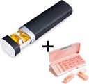 AM PM Pill Organizer 2 Kali sehari, 7 Hari Kotak Pil Pill Weekly Organizer Perjalanan dengan Kontainer Terpisah, Portable Daily Medicine Dispenser Case for Vitamin, Fish Oils, Suplemen