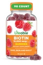 Lifeable Biotin Gummies 126; 10,000mcg 124; Tasting Hair Skin and Nails Gummies 126; GMO-Free Vegan Biotin Suplemen: 124; Hair Skin dan Nails Vitamin untuk Perempuan 126; 90 Gummi
