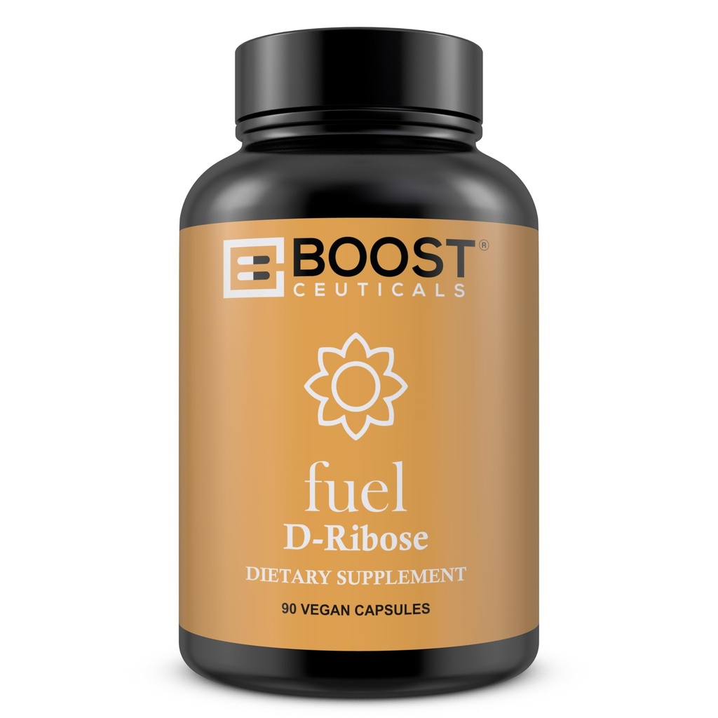 BoostCeuticals D-Ribose Capsules 90 124; Pure Vegan D Ribose Suplement; Non-GMO, Gluten- Free, No Stearates 124; Ideal Muscle, Heart & Cellular Energy Support