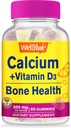 WellYeah Calcium 500mg + Vitamin D3 1000 IU (25 mcg) Gummies