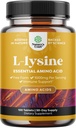 Natures Craft L-Lysine Free Form Kapsul - High Strength L-Lysine Suplement for Eye Health Lip Care Collagen Synthesis dan Dukungan Imune - Escumo Acid - 100mg per Serving - 100 Count
