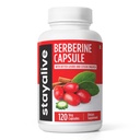 STAY ALVE Premium Berberine dengan Ceylon Cinnamon, 3- in- 1 Kompleks dengan Berberine HCL 1200mg & Bitter Gourd Extract, 120 Capsules, Ekstra Powder, Non-GMO & Gluten- Free Suplemen