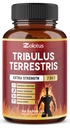 Tribulus Terrestris Capsules dengan Ashwagndha, Panax Ginseng, Saw Palmetto, Maca, Shilajit - 90 Kapsul - 3 Bulan Suppply
