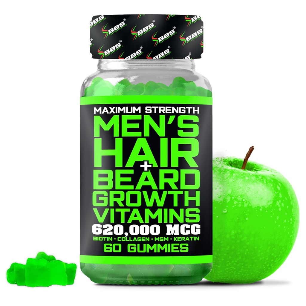 Best Beard Stuff Beard Growth Vitamin - Biotin Gummies for Beard & Hair Growth