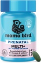 Best Nest Wellness Mama Bird Prenatal Multi Plus Iodin & Iron Free - Prenatal Vitamin for Brain & Digetical Health - Vegan Multivitamin with Methylfolat, Progrees & More - 30 Caplets