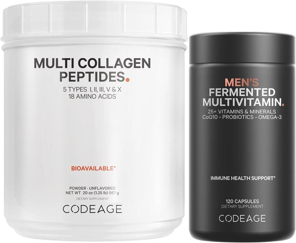 Codeage - Multi Collagen Protein + Men 's Daily Multivitamin Bundle