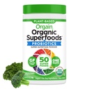 Orgain Organic Greens Powder + 50 Superfood, Original - 1 Milyar Progories for Digetical Health, Antioksidants, Vegan, Plant - Based, Gluten- Free, Non-GMO, Green Juice & Smoothie Drink - 0.62lb