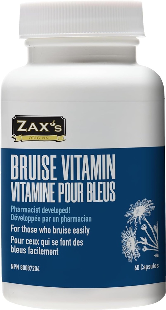 ZAX 'S Bruise Vitamin Apotesis Dikembangkan Brurus Bioflavonoid, 60 Caps, Combine Arnica Bruise Cream