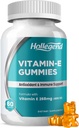 Vitamin E Gummies 268mg 400 IU, Persediaan Vitamin E yang Wajar untuk Orang dewasa, Perempuan & Pria, Skin & Imune Kesehatan, Antioksidant, Orange Flavor, 60 Count