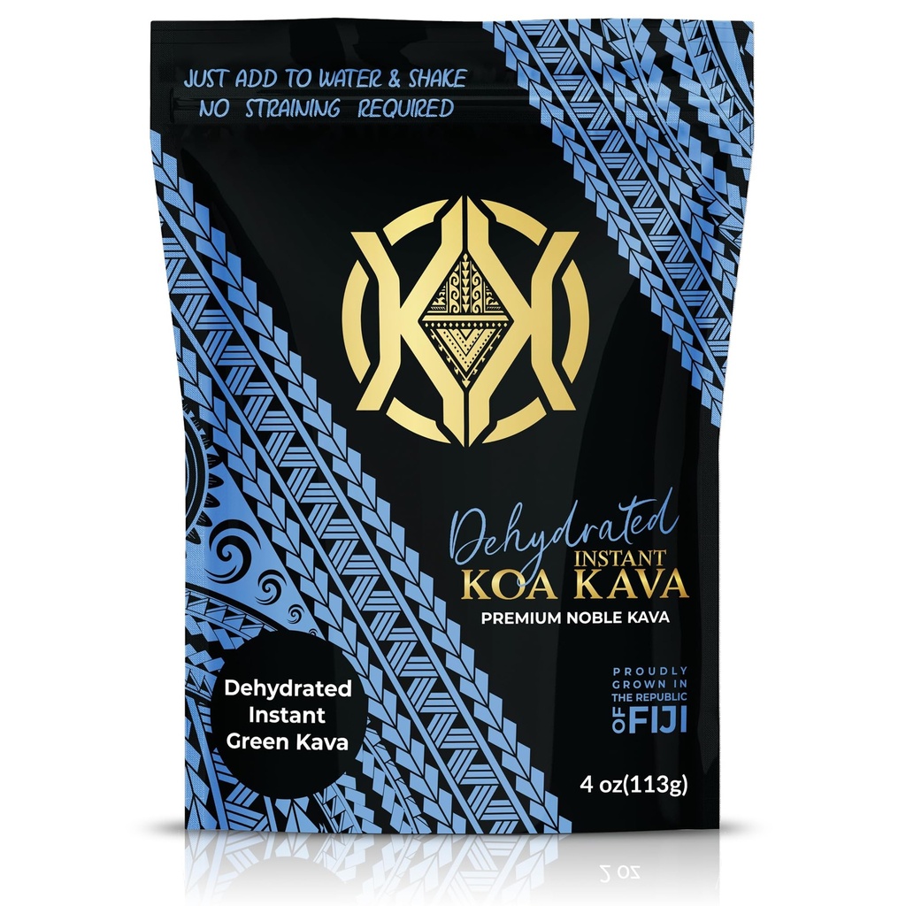 Dehidrasi Kava Instant - 100% Dedehidrasi Instant Green Fiji Kava Root Powder, 4 oz (1113g)