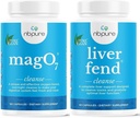 nbpure MagO7 + Liver Fend Detox Bundle 124r Oxygen-Colon Cleanse + Liver Duef for Occasional Constipation, Bloating & Toxin Build- Up 124; Ozonated Magnesium + Milk Thistle, 180 Capsules