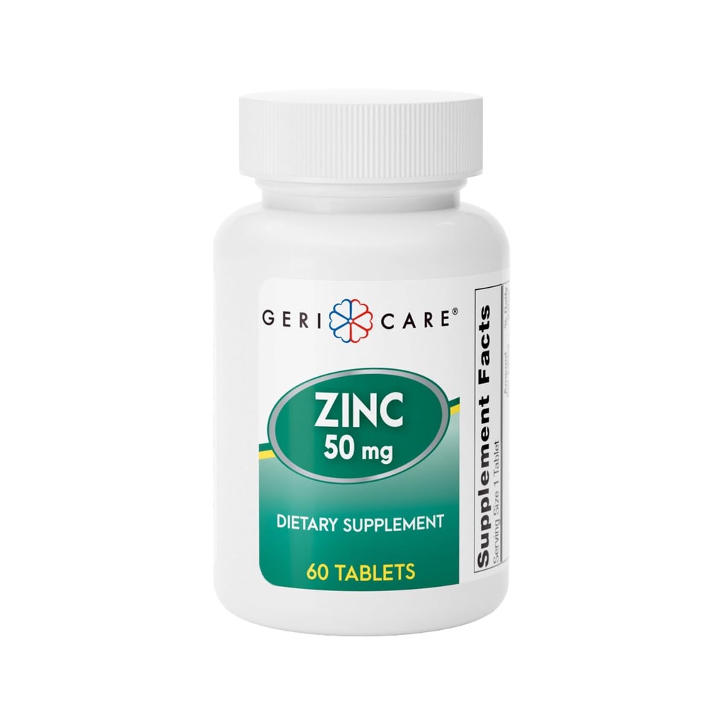 GeriCare Gericare Zinc Sulfate 220mg Dietary Suplemen, 60 Count