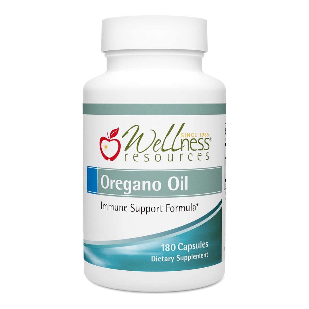 Wellness Resources Oil of Oregano Capsules - Pure Oregano Oil 55% Carvacrol - Oregano Oil Capsules for Gut Health & Imune Dukungan - Softgels, 180 Count