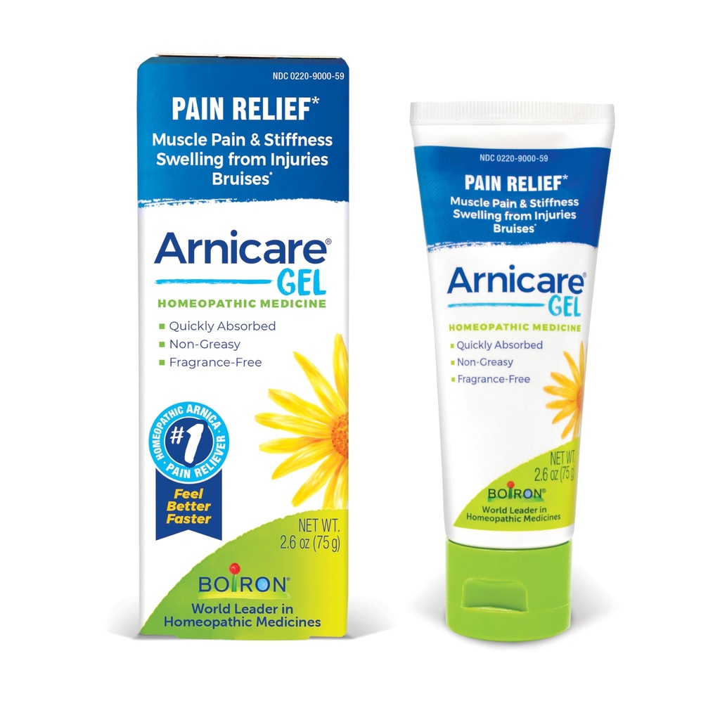 Boiron Arnicare Gel for Relief of Joint Pain, Muscle Pain, Muscle Soreness, and Swelling from Bruises or Injury - Non-berminyak dan Fragrance- Free - 2.6 oz