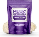 MuUK 'SUPERFoods 124; Pure Organic Lion' s Mane Mushroom Powder = 124; Brain- Boosting, AS - Made 124; 3.5 oz (100g), 60 Servings