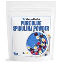 Blue Spirulina Powder Pure dari Blue Green Algae Great for Smoothies Baking Vegan Natural Phycocyanin 2 oz 57g Up to 70 Servings