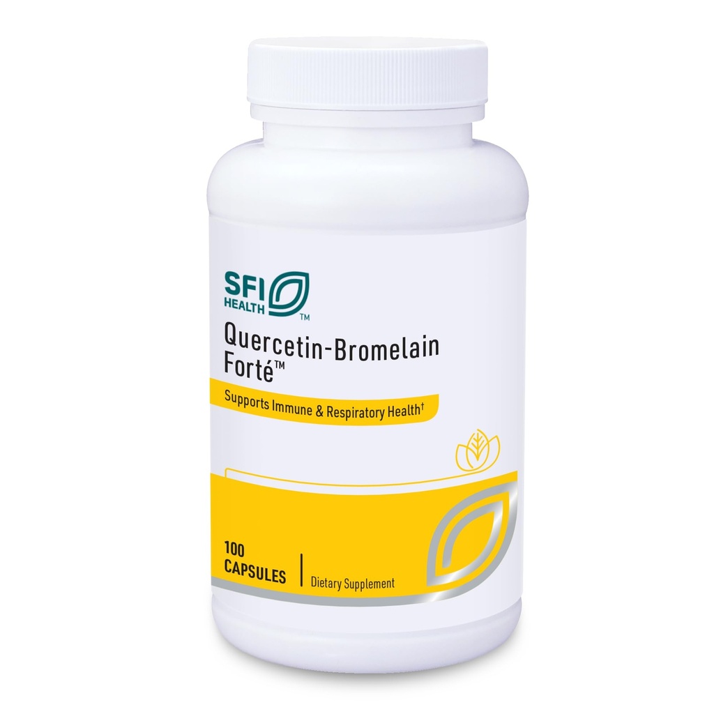 Lab Klaire SFI Health Quercetin - Bromelain Forte - Ammune & Seasonal Dukung Enzymes with Pankreas, Protomolytic, Bromelain, Papain Enzymes & Bioflavonoid (100 Capsules)