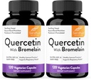 Sandhu 's Quercetin dengan Bromelain Vegetarian Capsules Suplemen 120 (Pack of 2) Alag 124; Bioflavonoid untuk Imune Dukungan & Respiratory Health, Seasonal Allergy Dukung 12.4; Quercitin untuk Pria dan Perempuan