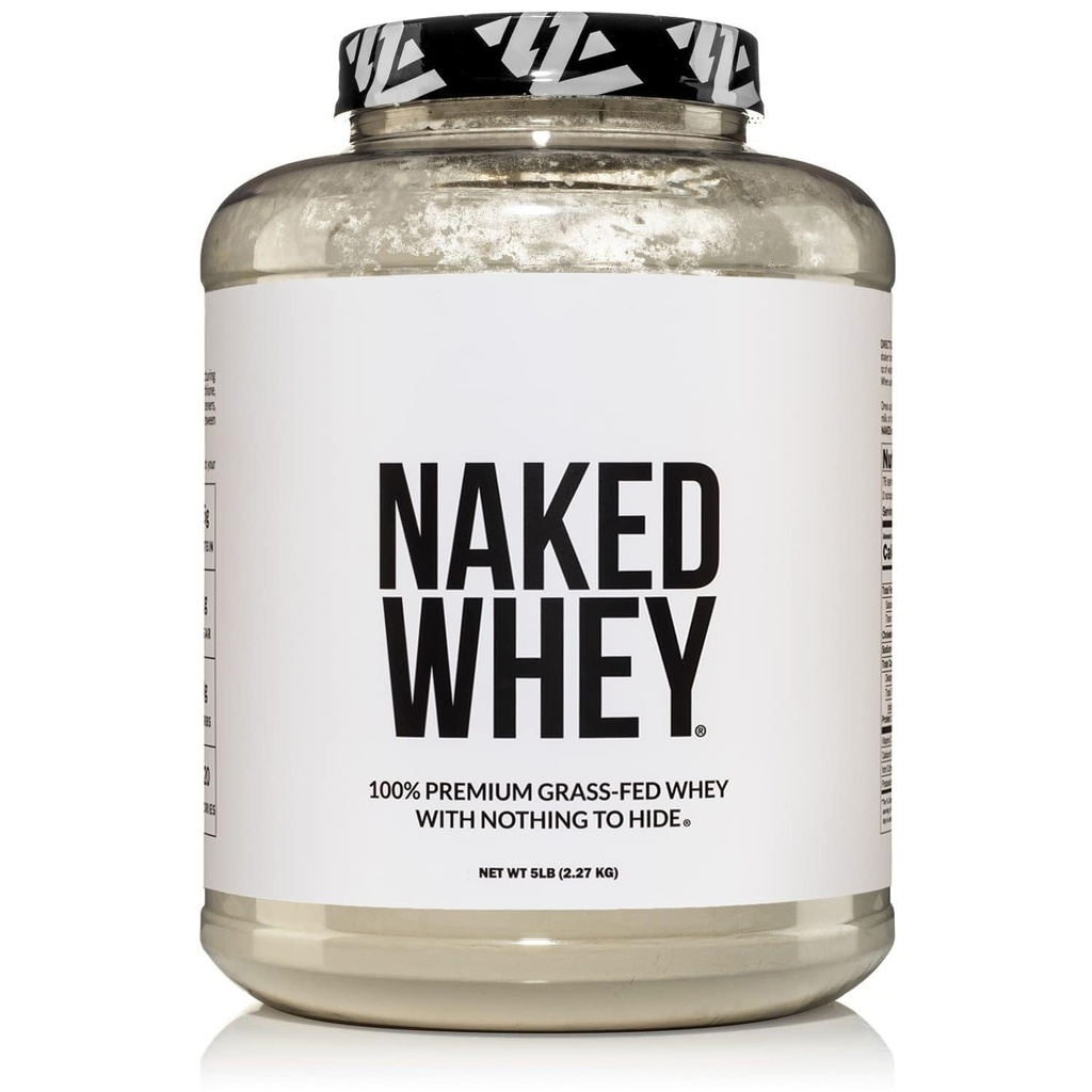 NADYD WHEY 5LB 100% Grass Fed Unfeatured Whey Protein Powder - Hanya 1 Ingredied, Undenatured - Tidak ada GMO, Soy, atau Gluten - Tidak ada Pelestarian - Pertumbuhan Otot Propinsi dan Pemulihan - 76 Hamba