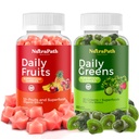 Superfood Fruit and Vegies Gummies (120 Chews), 12 + Superfruit & 30 Vegies, Fruit & Herbs, Fruit dan Vegetable Vitamin, Non-GMO, Pectin- Based, Gluten- Free