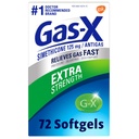 Gas-X Ekstra Kekuatan Gas Relief Softgeels dengan Simethacone 125 mg untuk Bloating Relief - 72 Count