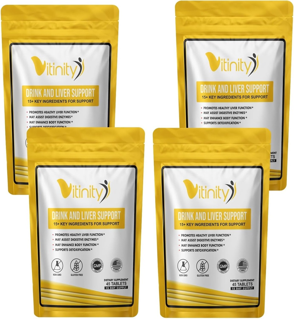 Support anti Minuman -15 + Ingreasi Kunci untuk Dukungan Craving, Kesehatan Liver, Kudzu, Milk Thistle, Basil Suci, DHM, Semua Pembersih Alam, Reduksi Gradual, Tablet Replenisher Nutrient (60 Hari)