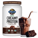 Garden of Life Cream Organic Vegan Powder + OatMilk, 20g Complete Plant Based Protein, Coconut Water, MCTS, Sprouted Grains, Pregren, Progories - Gluten- Free, Chocolate Brownie, 2 LBS