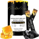 Shilajit Honey Sticks, Himalaya Shilajit Honey Sticks, Pure Himalaya Resin, Honey & Saffron, 30 High Absorpsi Sticks for Energy, Strength & Cognitive Support