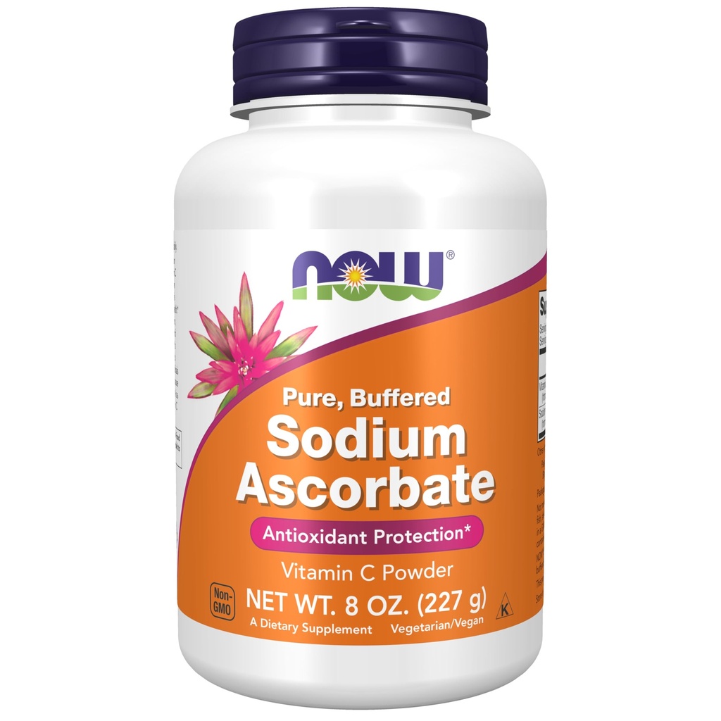 Suplemen SEKARANG, Sodium Ascorbate Powder, Buffered, Antioksidant Protection *, 8- Ounce