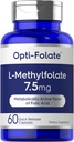 Carlyle L Methylfolat 7.5 mg 124; 60 Capsules 12.4; Optimated and Activated; Non-GMO, Gluten Free 124; Methyl Foil, 5- MTHF 124; oleh Optip- Folate