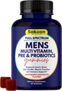 Gumi Multivitamin Pria Sakoon dengan Propinsi dan Pregitium, Dewasa Multivitamin A, C, D, E, B & More, Dukung Imune, Energi, Kesehatan, 60 Cacah
