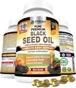 FRESH HEALTHCARE Black Seed Oil Capsules Cold Menekan 1300mg - 100% murni Nonorn- GMO Nigella Sativa - Imune & Gabungan Dukungan - Premium Suftgel Sufflemet Sufflement