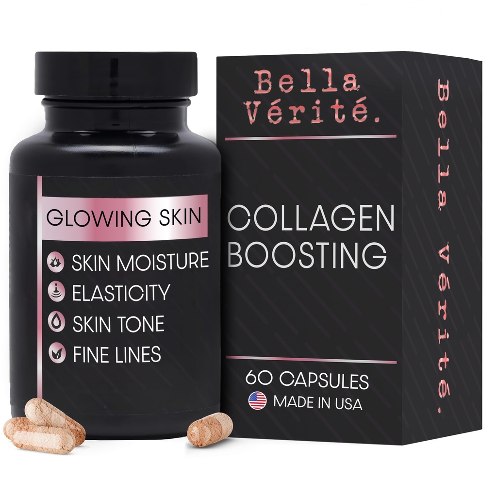 Bella Vérité Daily Collagen Supplement for Women & Men - Escult Vitamin for a Youful, Radiant Complexion & Overall Health - Dukung Glowing & Smooth Skin, Reduce Wrinkles (60 Capsules)