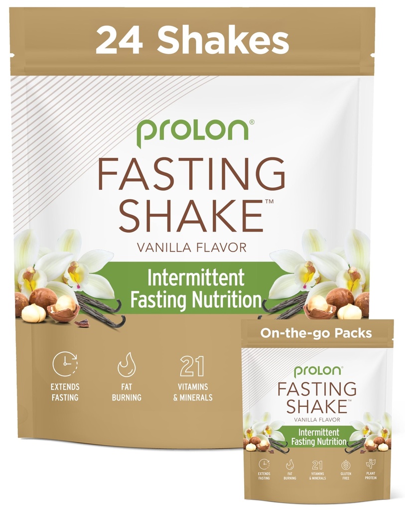 Proton Intermittent Fasting Drink Mix 124; Shake for Intermittent Fasting 12.4; Vitamin, Fiber, Plant - Based Protein 124; Keto, Vegan, Gluten Free, Dairy Free 124; Vanilla, 2x12 ct Bags (Total 24 pelayan)