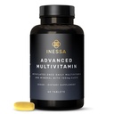Inessa Methylated Multivitamin for Men and Women - Advanced Natural Daily Mens Multivitamin dengan CoQ10 100mg, Vitamin D3, K2, A, B Complex Vitamin, Acid Folic & Zinc - 60 Vegan tablet