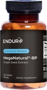 BP MegaNatural, Suplemen Ekstrak Benih Grap Grape dengan Pelepasan Benih Grape California Ekstrak Herbal Pendukung Teroptimasi & Support Energi, 150 mg, 120 Tablet