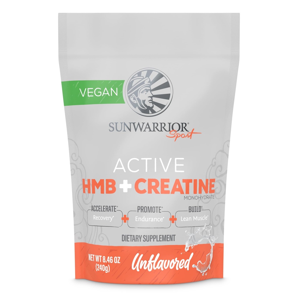 Sunwarrior Creatine HMB Monohydrate Muscle Recovery, 240g Pre Workout Suplement for Men & Women, Micronized Leucine Recovery Supplemen 30 Rasa
