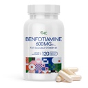 VHC Vitamin B1 Benfotiamine 600mg Suplemen- 5X Time Fat-Soluble Thiamin B1 - Max Boost Bioavailable Thiamine B1 - 120 Vevelgie Capsules, Non-GMO, Soy Free- Dibuat di USA