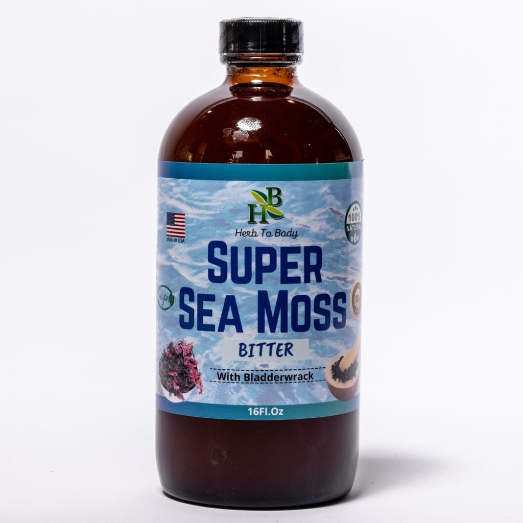 Herb To Body Super Sea Moss Bitter With Bladdercrack - 16oz