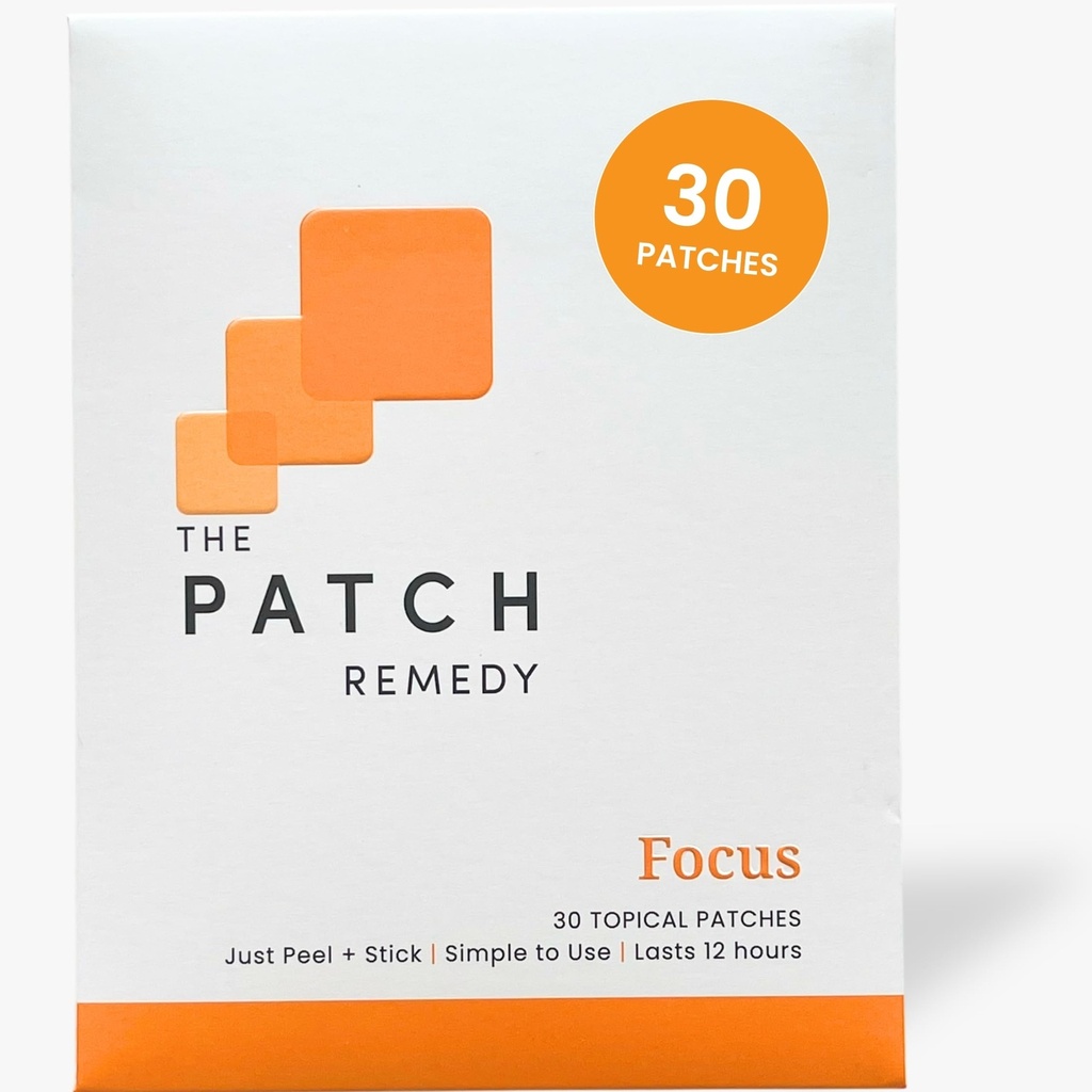 Patch Remedy Focus Patch 126; Ginkgo Biloba, Acetyl- L- Carnitine, Bacopa, Magnesium L- Threonate, Green Tea 124; 30 Patch