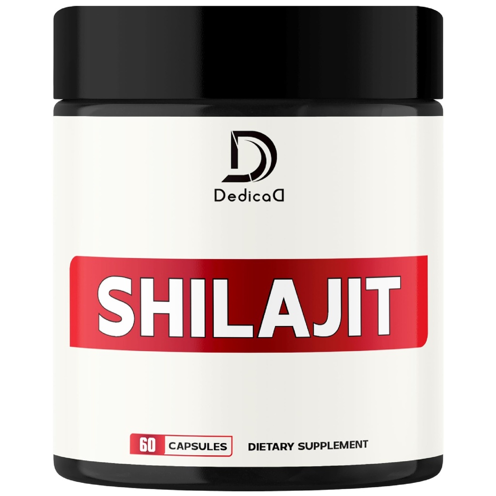 1000Mg Shilajit Pure Himalaya Kapsul Organik - Berisi Fulvic Natural, Acid Humic & 85 Lainnya - Suplemen Shilajit untuk Keseimbangan Tubuh, Kesehatan Hati, Otak & Imune Sistem Dukungan
