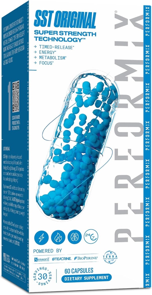 PERFORMIX - SST Original - Pre Workout - 250 mg Caffeine - Suplemen Energi - No Crash - Fitness Goals - Nootropic - Timed- Rilis for All Day Focus, Mood & Energy Boost - Men & Women