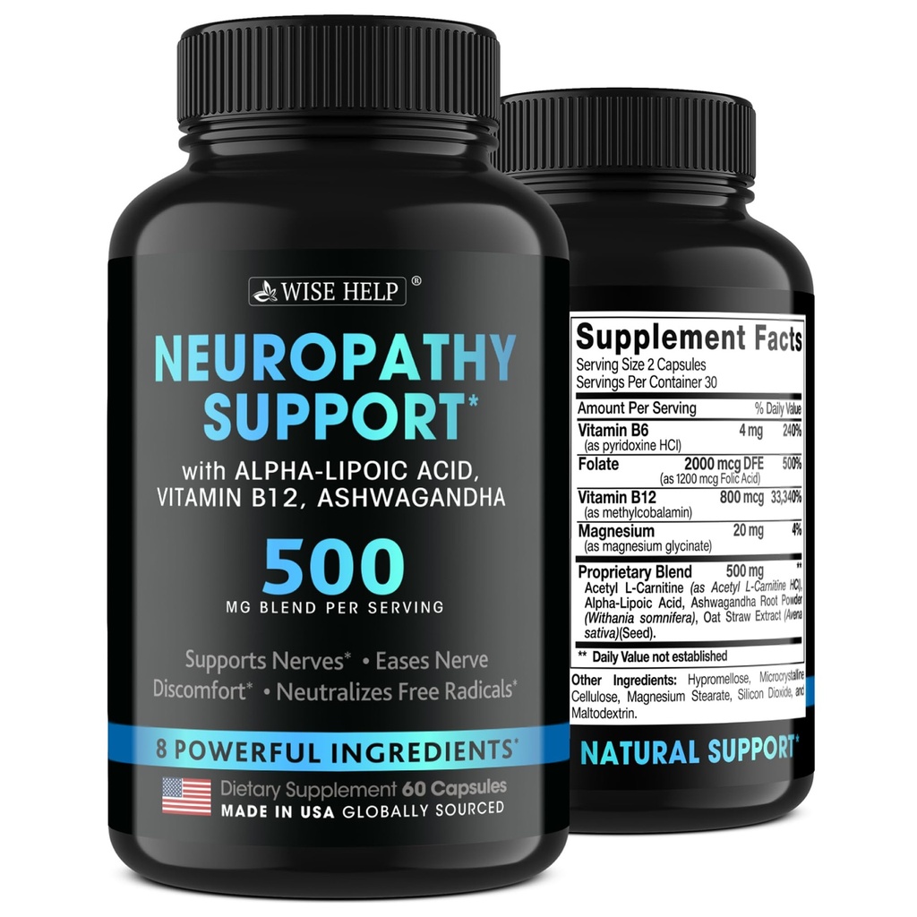 Neuropathy Dukung Neuralgia, Diabetial Neuropathy - Hands, Neeck, Feet & Toes Treatment Formula - 60 Caps