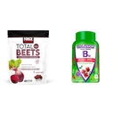 Force Factor Total Beets Chews with Beetroot & Grapseed Extract Plus Vitafution B12 Gummies, 90 Count Cherry Flavor