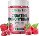 Cretine Monohydrate Gummies for Men & Women-5g of Creatine Monohydrate per Serving - Sugar Free, Vegan, Raspberry Flavor, 120 Count