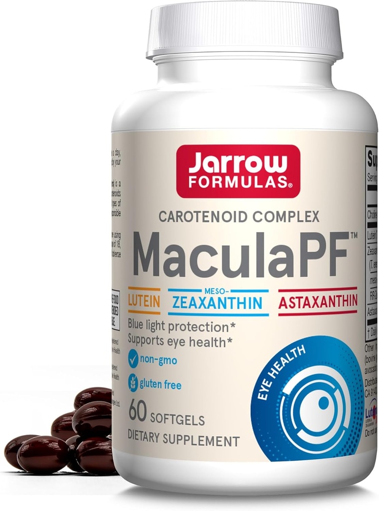 Jarrow Formulas ® MaculaPF Carotenoid Complex, Dietary Supplement, Support Eye Health, 60 Softgels, Up to a 60 Day Suppply