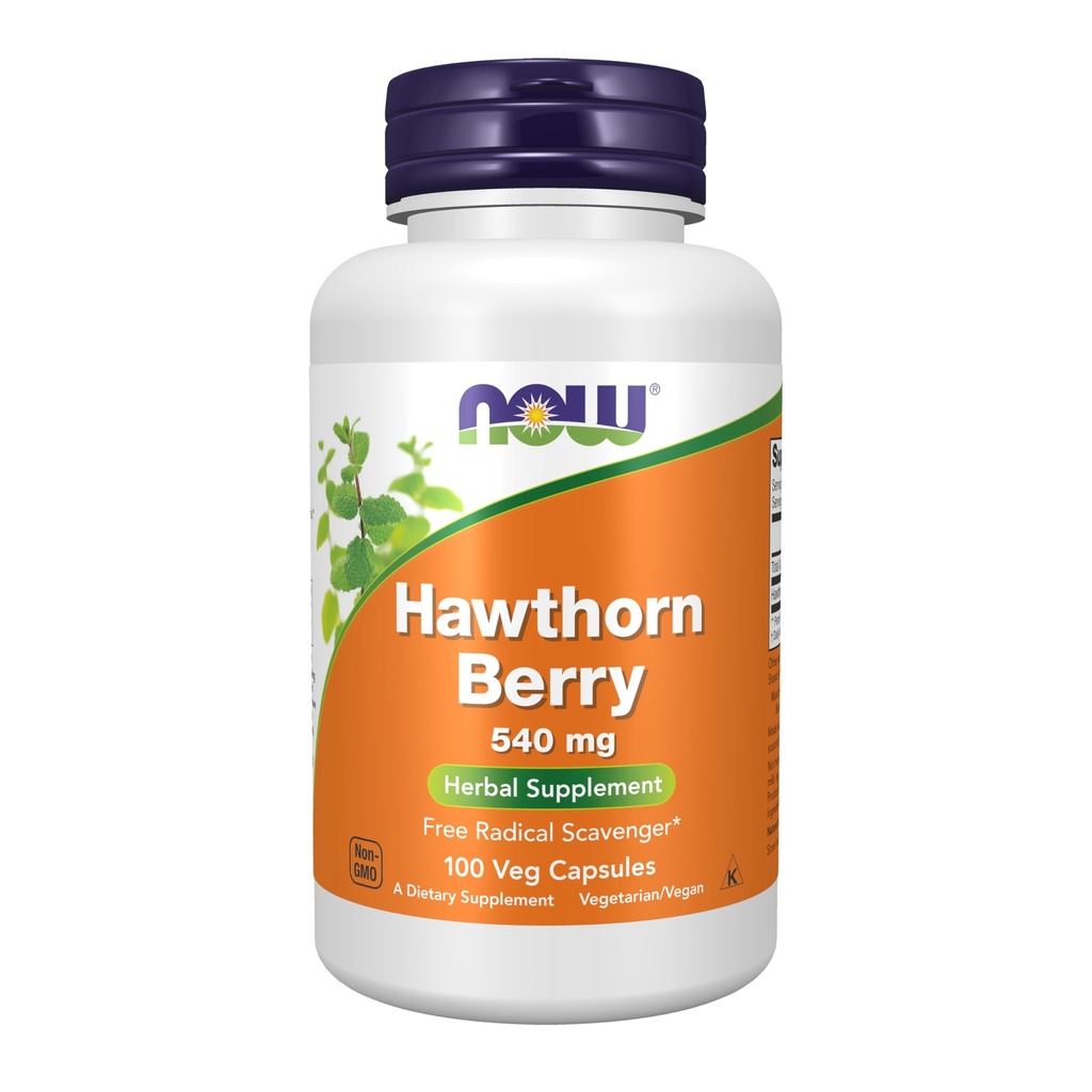 KNOW Foods Suplemen, Hawthorn Berry 540 mg, Free Radical Scavenger *, Herbal Suplemen, 100 Veg Kapsul