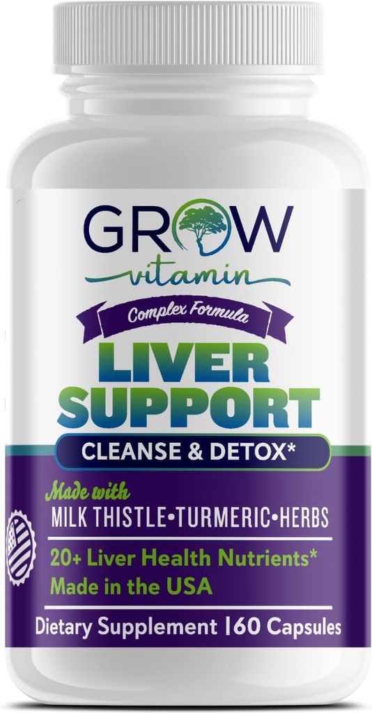 tumbuhkan vitamin Liver Cleanse Detox Capsules w / Unique Blend of Milk Thistle, Artichoke & Dandelion Extract - Tambahan Hati Termasuk Turmeric, Beetroot & Cholin - 60 Capsules