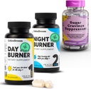 ColonBroom Day & Night Burner Suplemen, Wight Management Pills (60 Servings) + Sugar Craving Supresan - Chromium Picolinate 200mcg (60 Servis), 3 Item